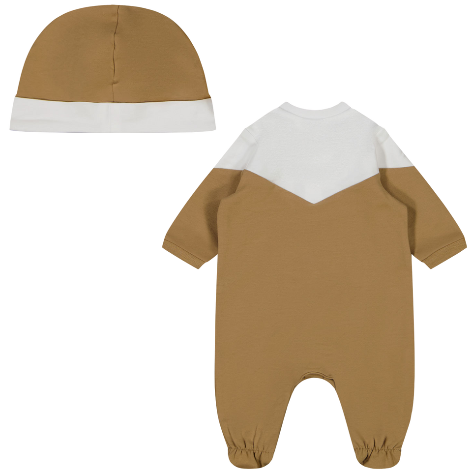 Boss Baby Boys Playsuit In Beige