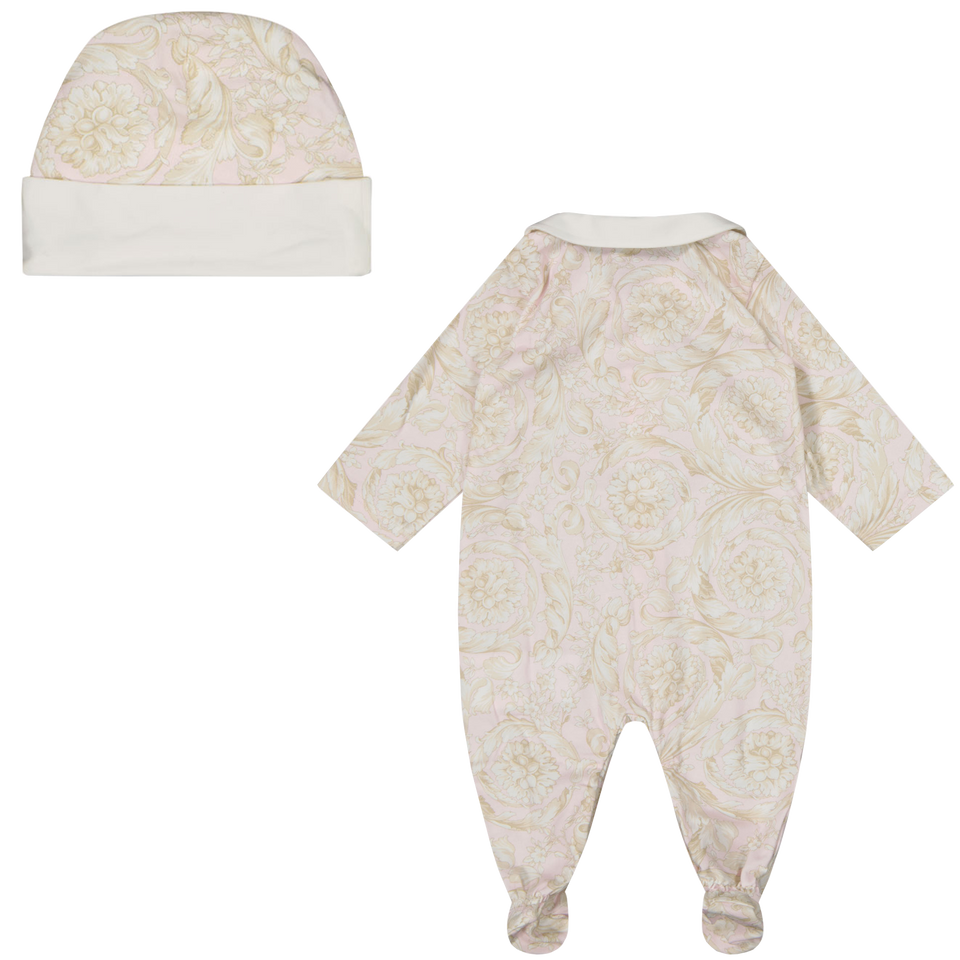 Versace Baby Girls boxing suit in Light Pink
