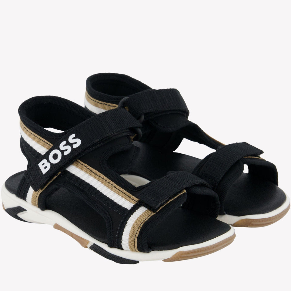 Boss Kinder Jongens Sandalen Zwart