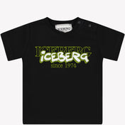 Iceberg Bebek Erkekler T-Shirt Siyah