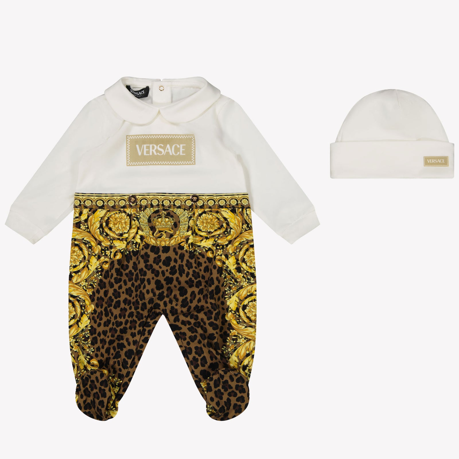 Versace Baby unisex box suit Ecru