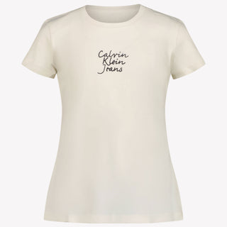 Calvin Klein Children's girls in t-shirt OffWhite