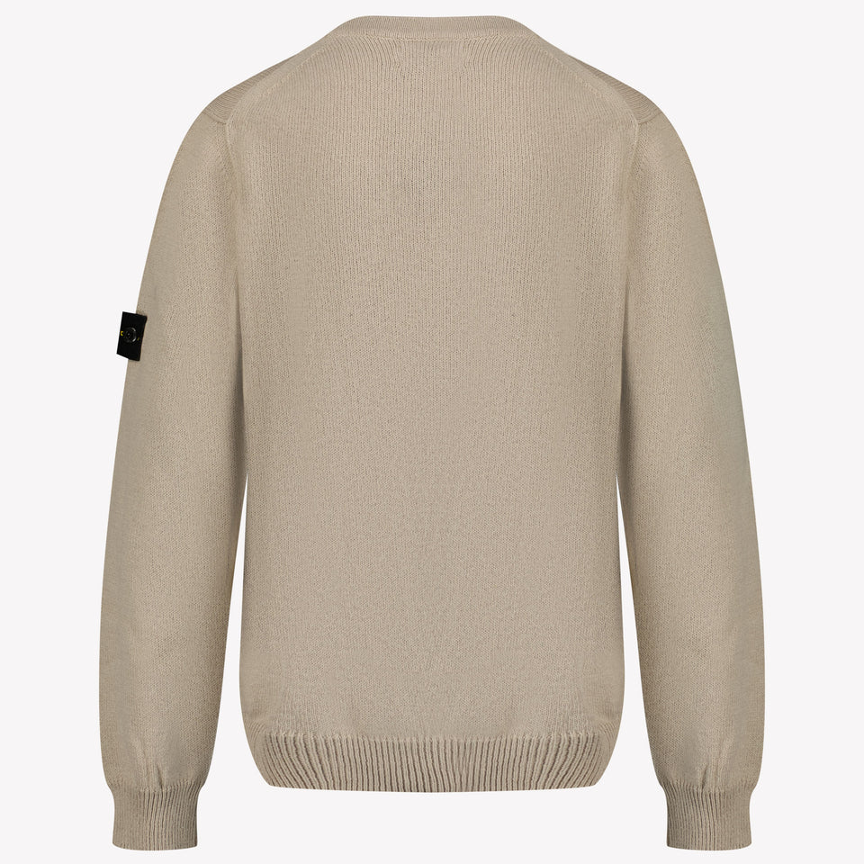 Stone Island Kids Boys Sweater in Beige