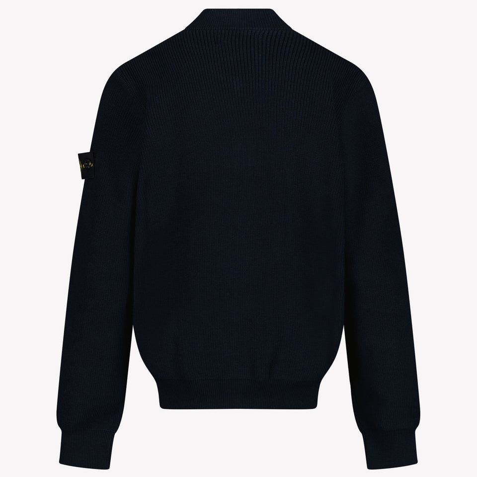 Stone Island Kids Boys Cardigan in Navy