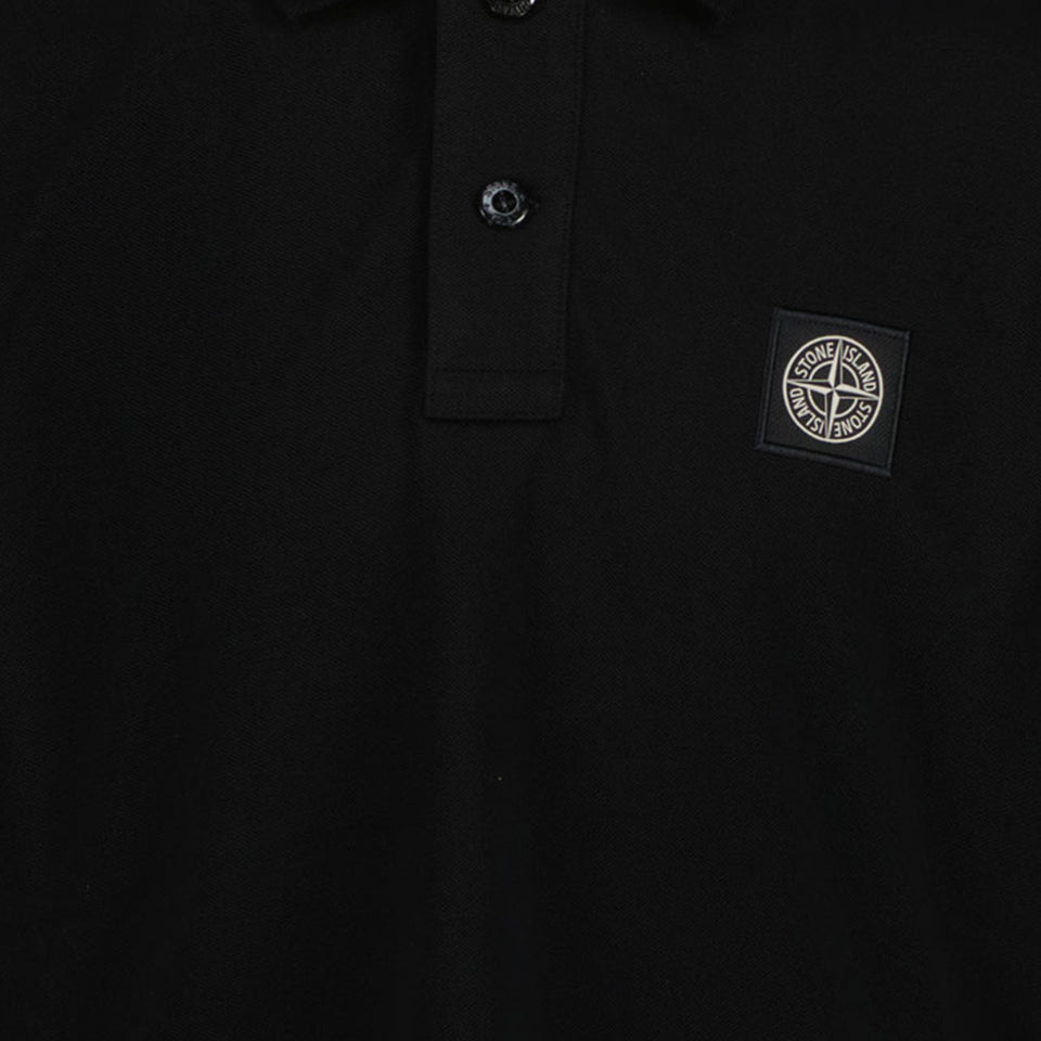 Stone Island Kids Boys Polo in Black