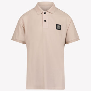 Stone Island Kinder Meisjes Polo In Licht Roze