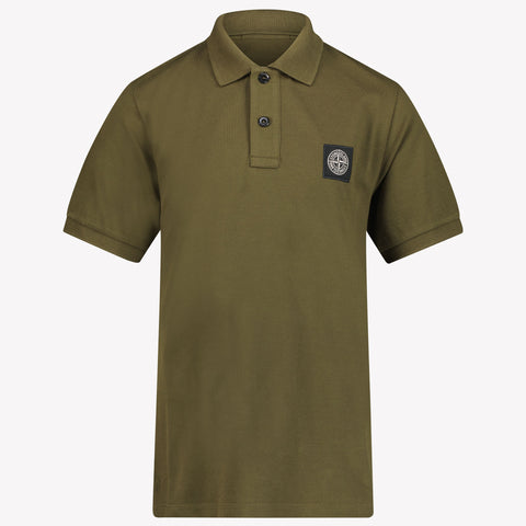 Stone Island Kids Boys Polo in Army