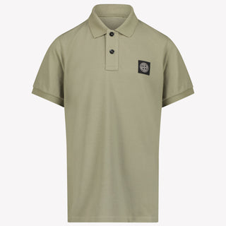 Stone Island Kinder Jongens Polo In Olijf Groen