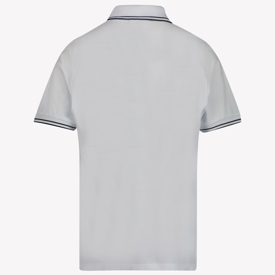 Stone Island Kids Boys Polo in White