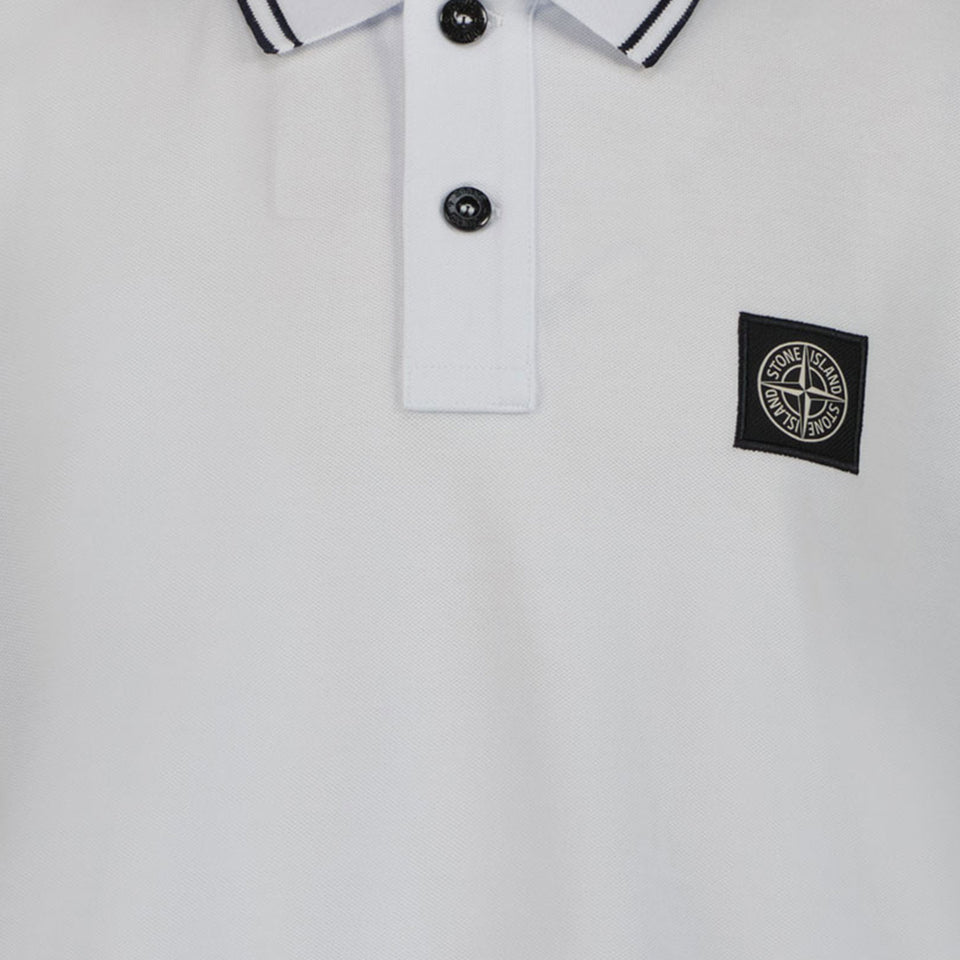 Stone Island Kinder Jongens Polo In Wit