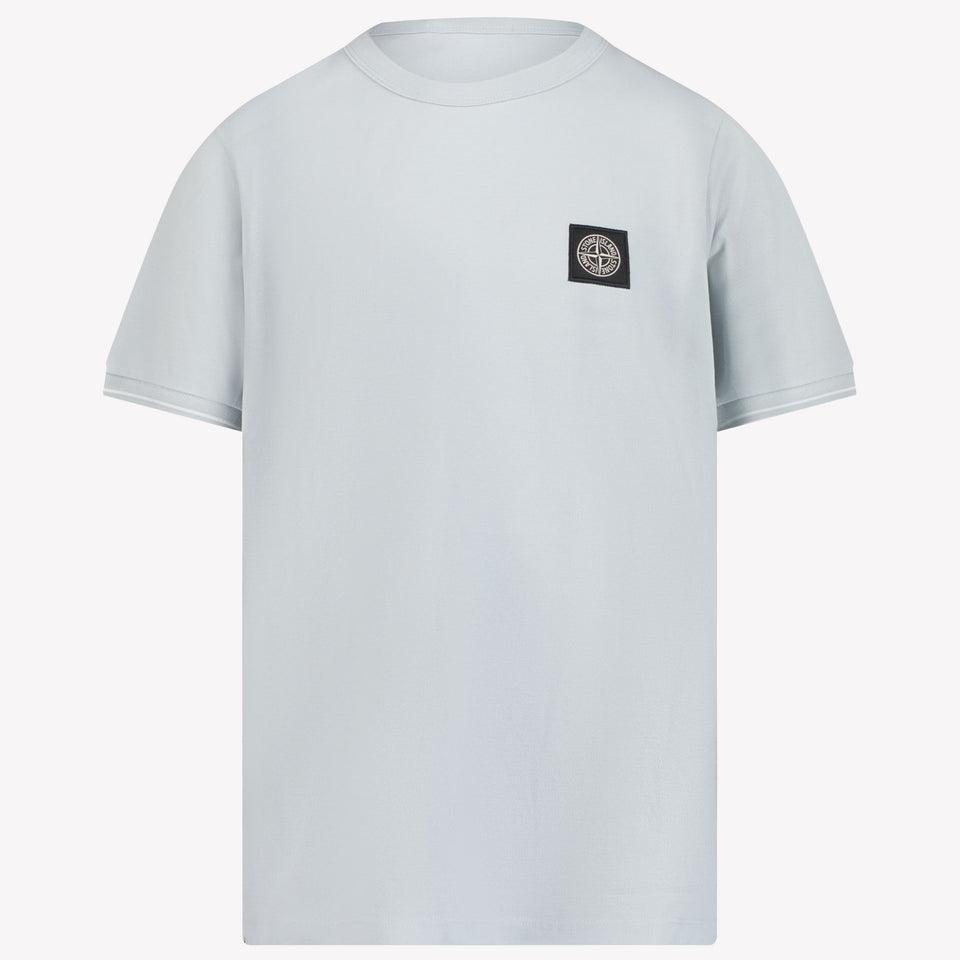 Stone Island Kinder Jongens T-Shirt In Licht Blauw