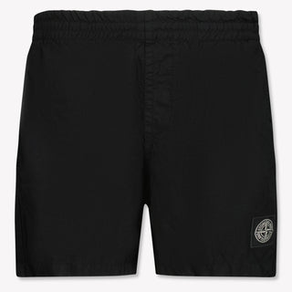 Stone Island Kids Boys Swimwear In Black