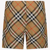 Burberry Atticus Kids Boys Swimwear In Beige