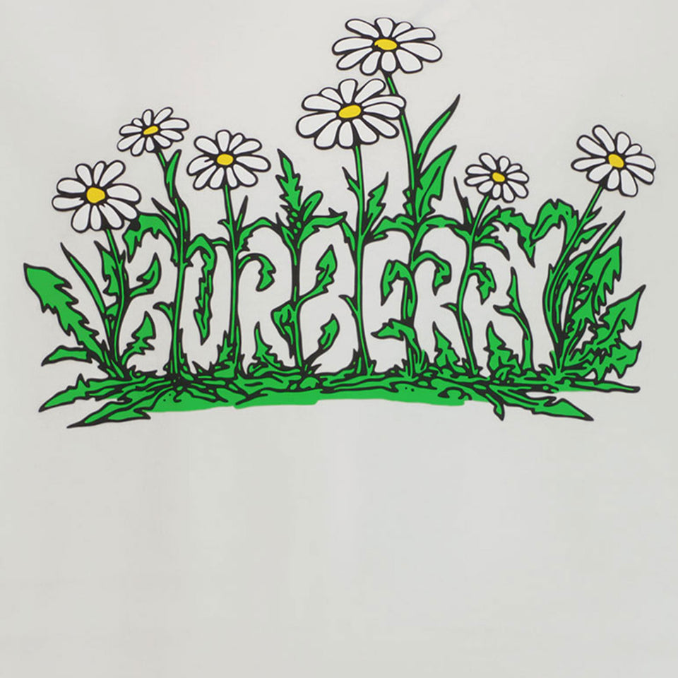 Burberry CEDAR DAISY Kinder Unisex T-Shirt In Wit