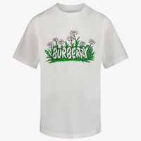 Burberry Cedar Daisy Kinder Unisex T-Shirt In Wit