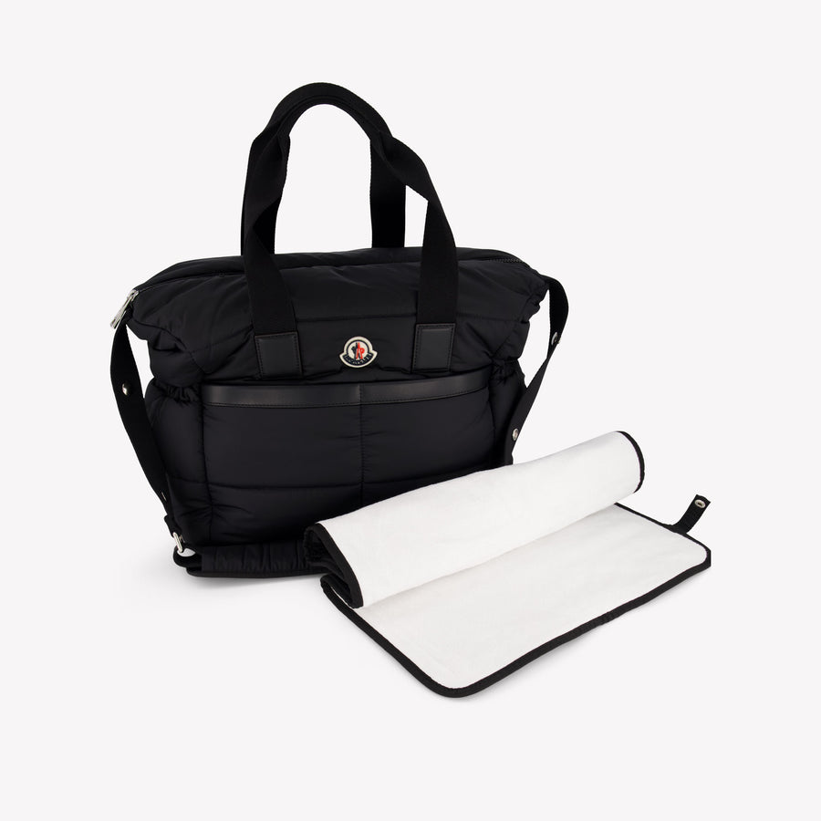 Moncler Baby Unisex Diaper Bag In Black