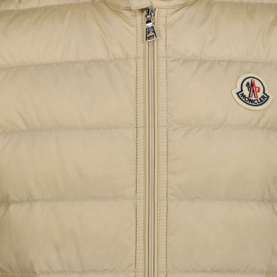 Moncler Gui Kinder Jongens Bodywarmer In Beige