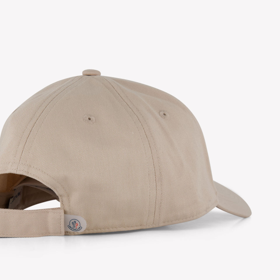 Moncler Kids Unisex Cap in Beige