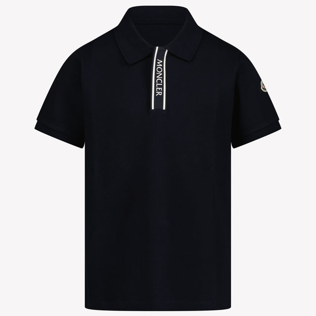 Moncler Kids Boys Polo in Navy