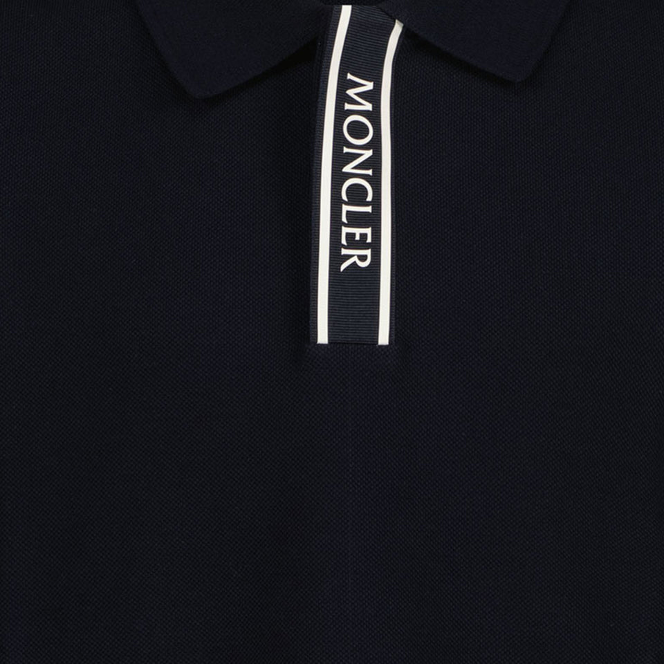 Moncler Kids Boys Polo in Navy