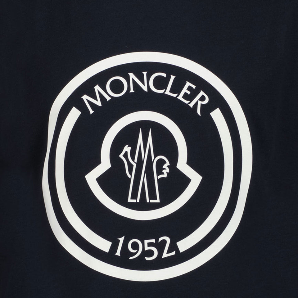 Moncler Kids Boys in T-Shirt Navy