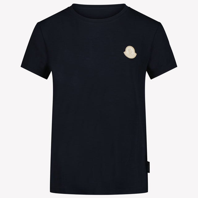 Moncler Kinder Meisjes T-Shirt In Navy