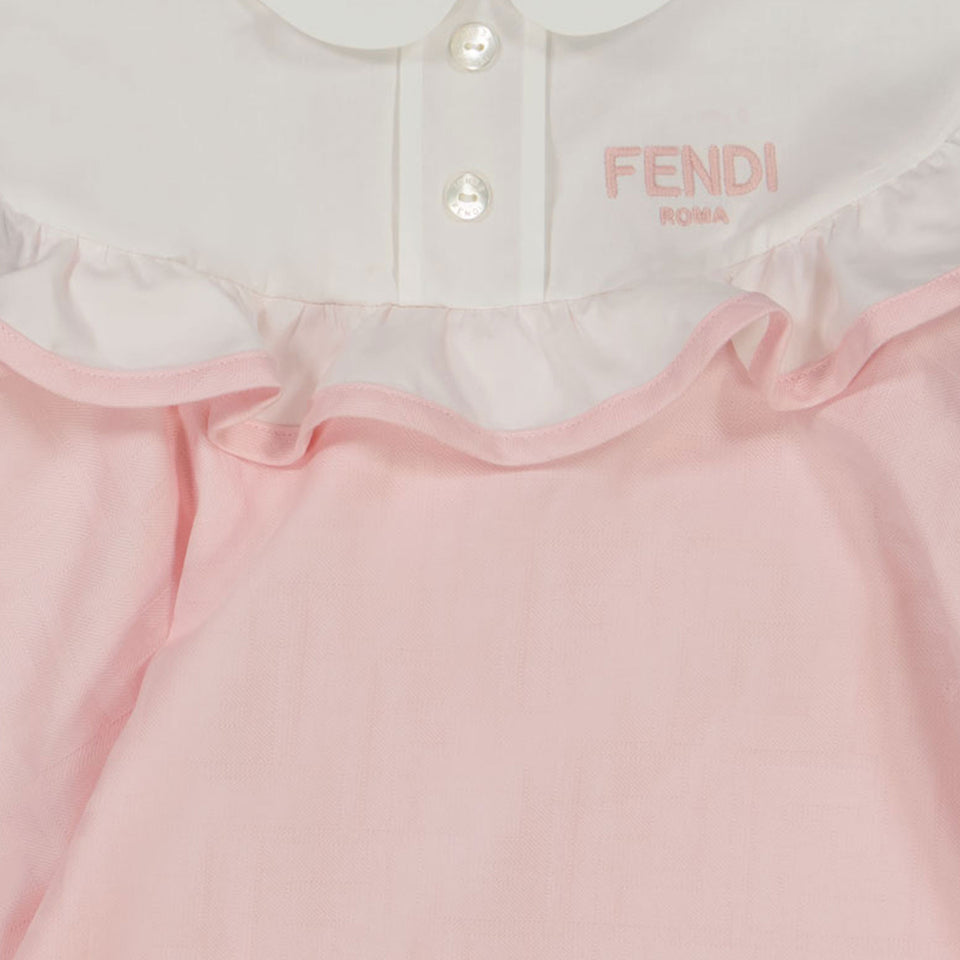 Fendi Baby Meisjes Jurk In Licht Roze