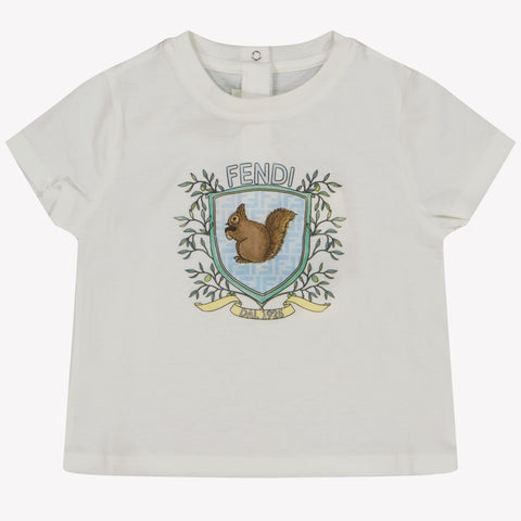 Fendi Baby Unisex T-Shirt in White