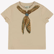 Fendi Baby Unisex T-Shirt in Beige