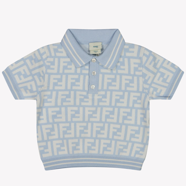 Fendi Baby Jongens Polo In Licht Blauw