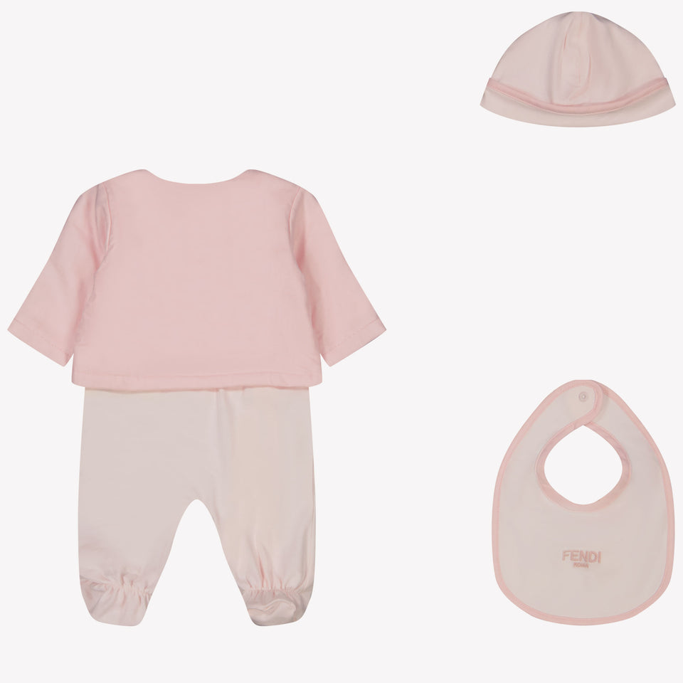 Fendi Baby Meisjes Boxpakje In Licht Roze