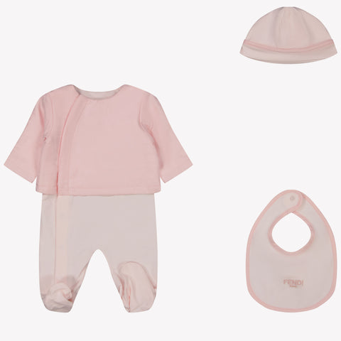 Fendi Baby Unisex Playsuit in Light Pink