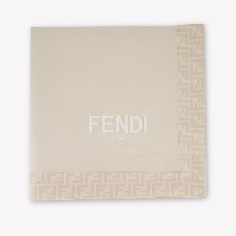 Fendi Baby Unisex Playsuit In Beige