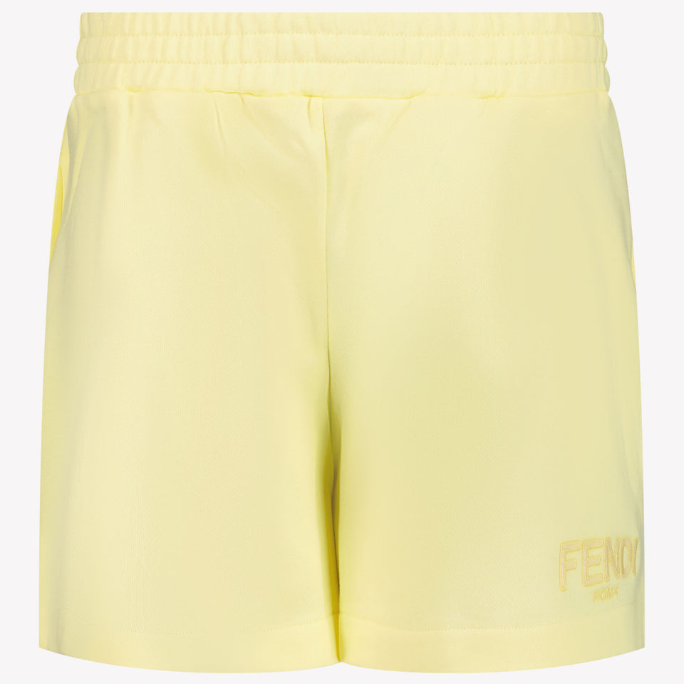 Fendi Kids Girls Shorts In Yellow