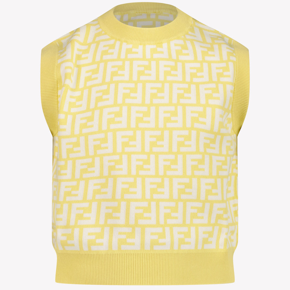 Fendi Kids Girls in T-Shirt Yellow