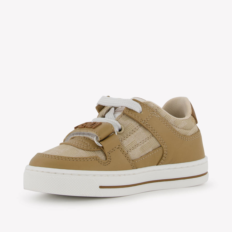 Fendi Unisex Sneakers In Beige