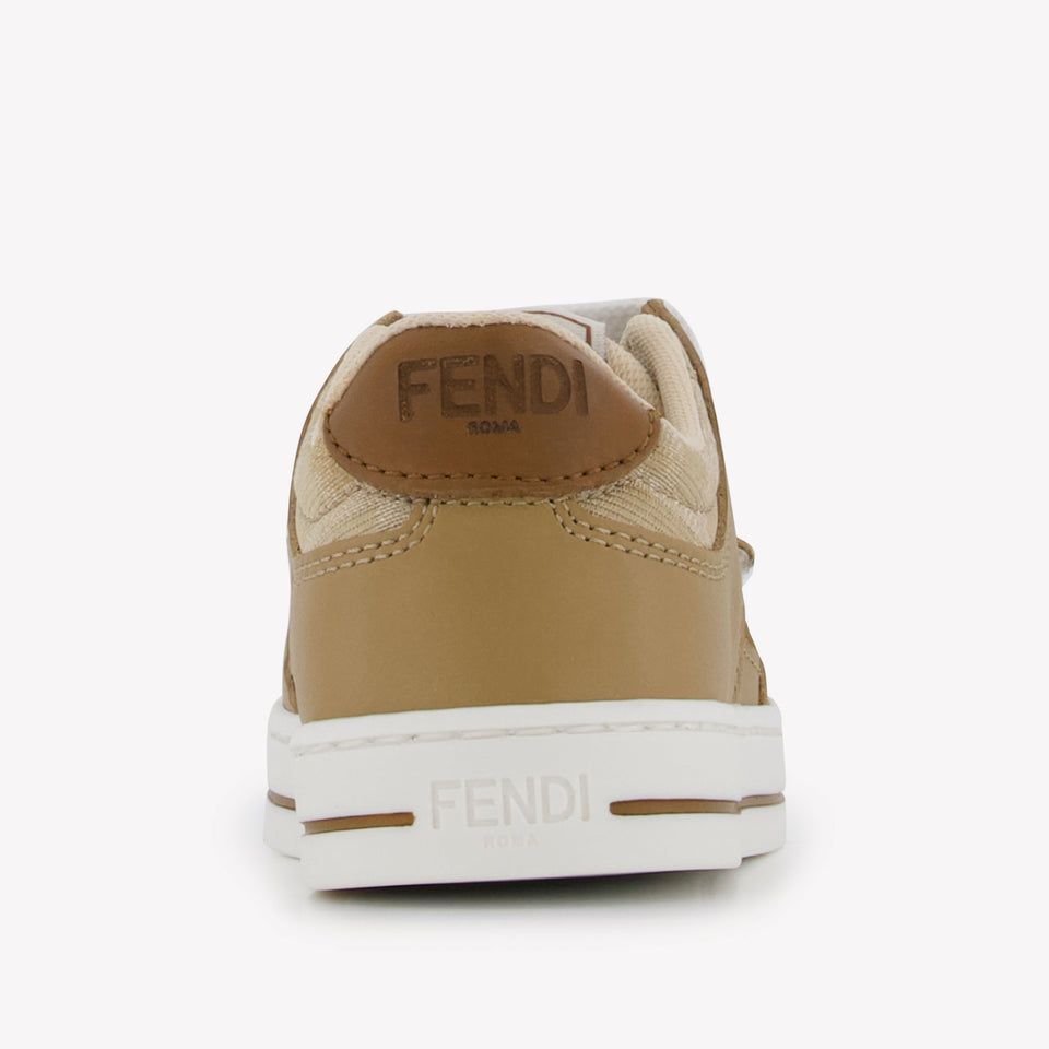 Fendi Unisex Sneakers In Beige