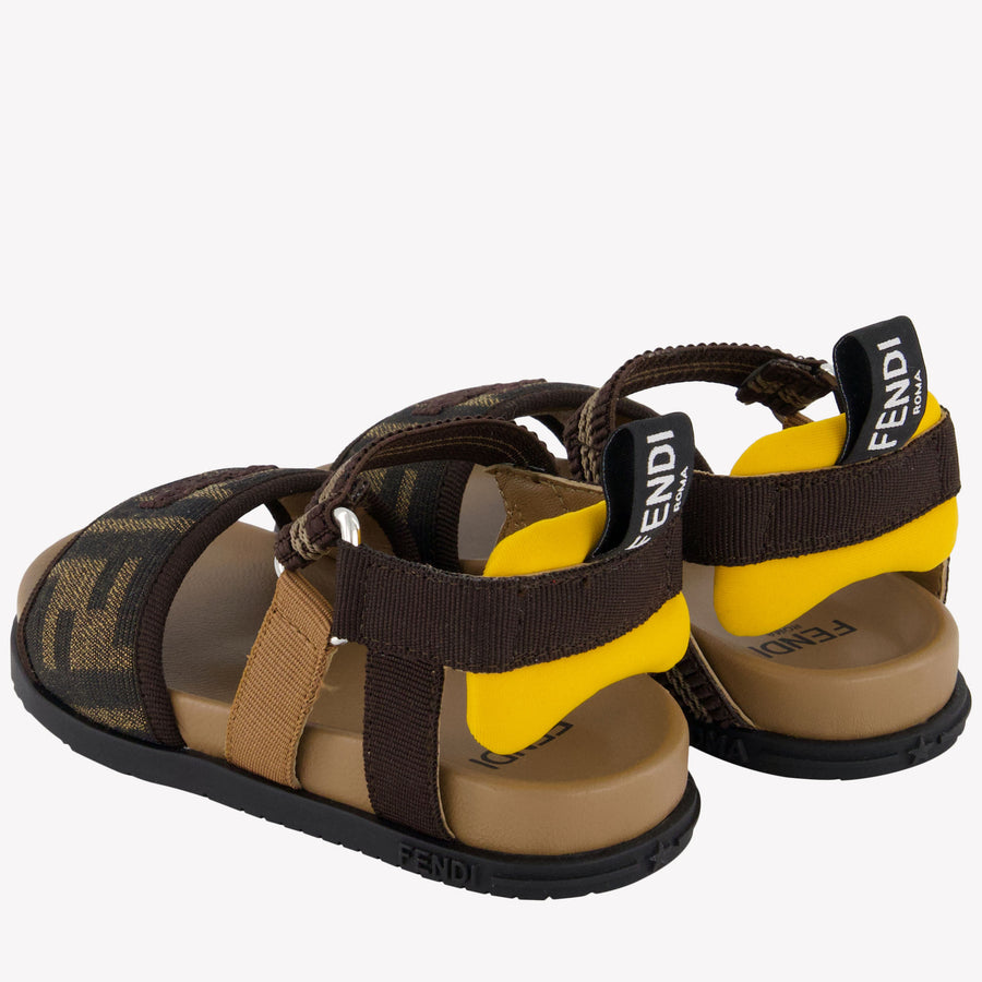 Fendi Unisex Sandals  Brown