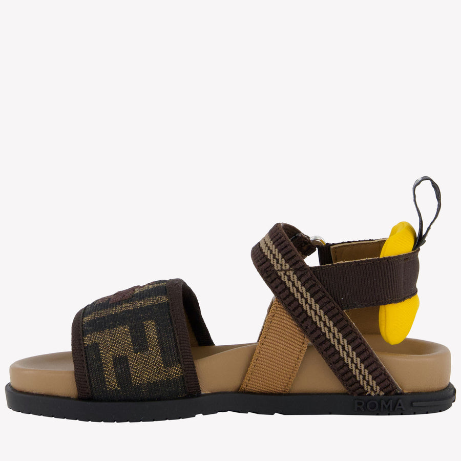 Fendi Unisex Sandals  Brown