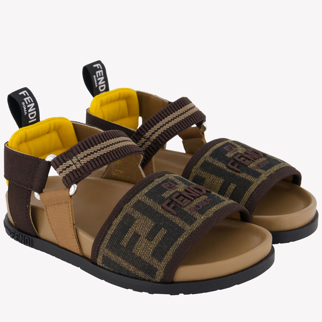 Fendi Unisex Sandals  Brown