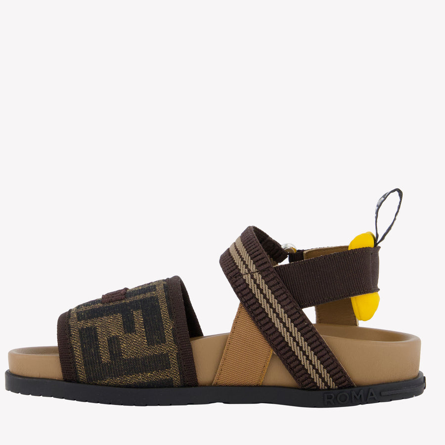 Fendi Unisex Sandals  Brown