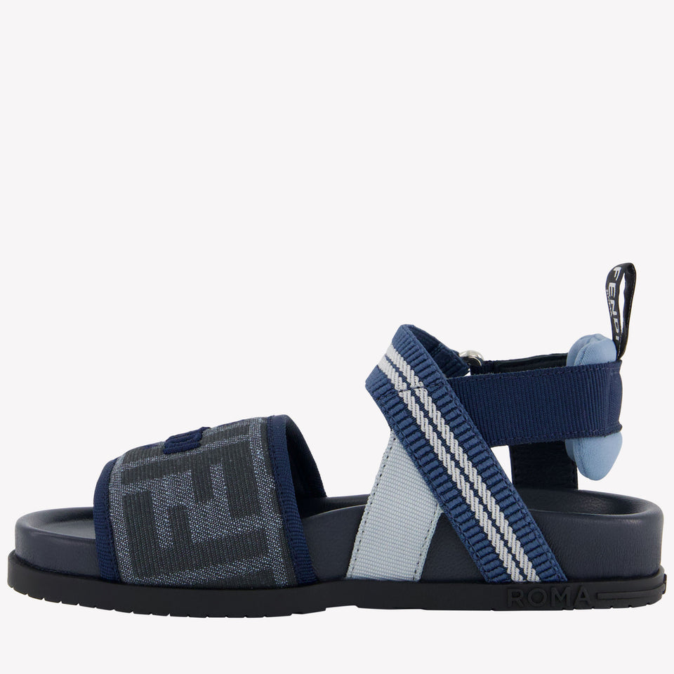 Fendi Unisex Sandalen In Blauw