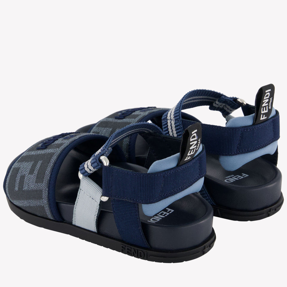 Fendi Unisex Sandalen In Blauw