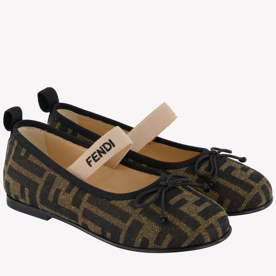 Fendi Girls Shoes In Brown