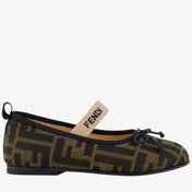 Fendi Girls Shoes In Brown