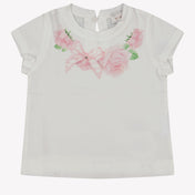 MonnaLisa Baby Meisjes T-Shirt In Wit