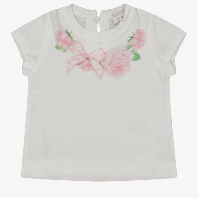 MonnaLisa Baby Meisjes T-Shirt In Wit