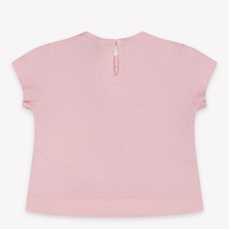 MonnaLisa Baby Meisjes T-Shirt In Licht Roze