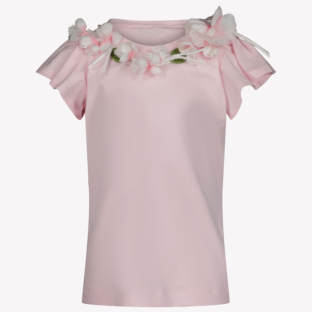 MonnaLisa Kinder Meisjes T-Shirt In Licht Roze