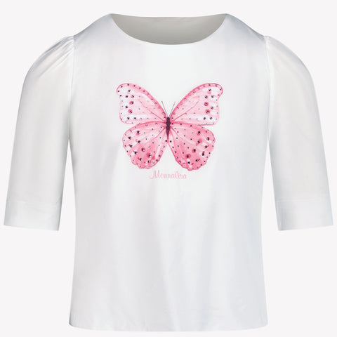 Monnalisa Kids Girls  T-Shirt Light Pink
